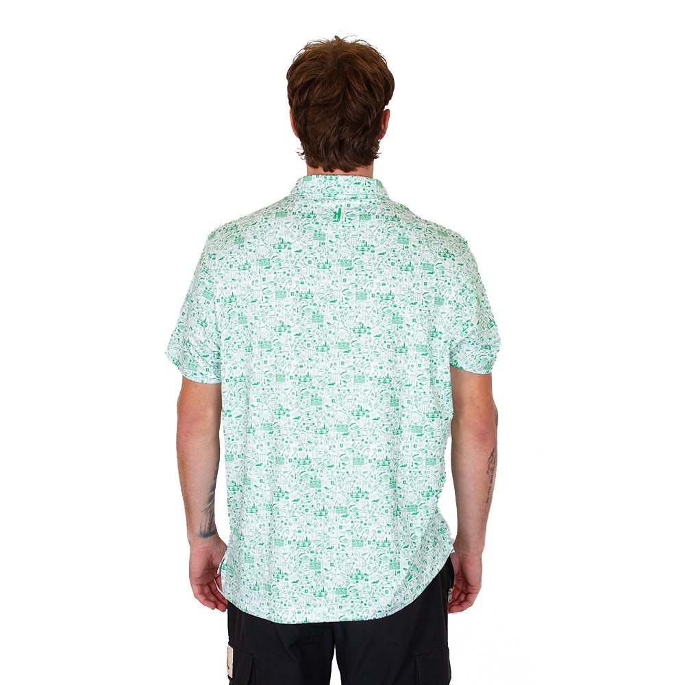 Interlocking UO, White, Polo, Polyester Blend, Men, Football, Johnny-O, Oregon design, Shirt, 942934